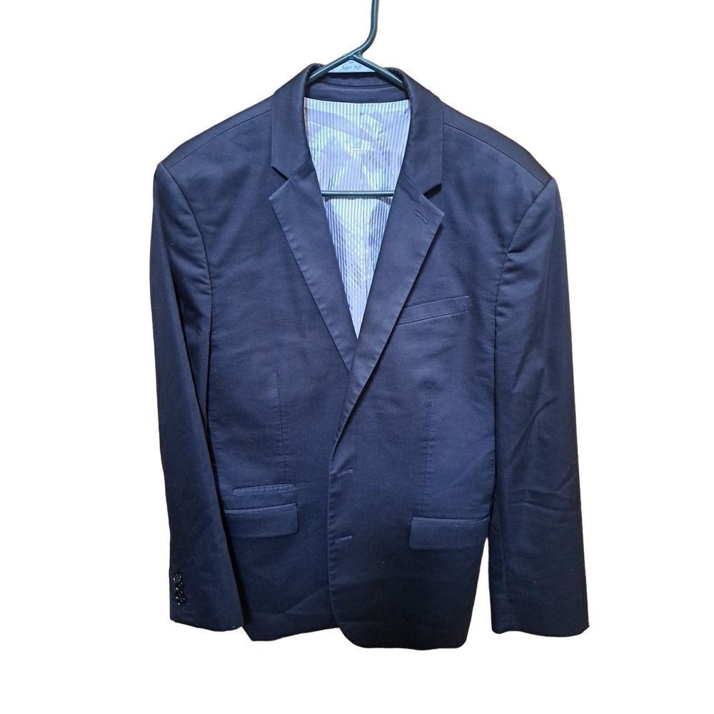 EXPRESS PHOTOGRAPHER Fitted Navy Blue Blazer Made in Italy size 42 Regular